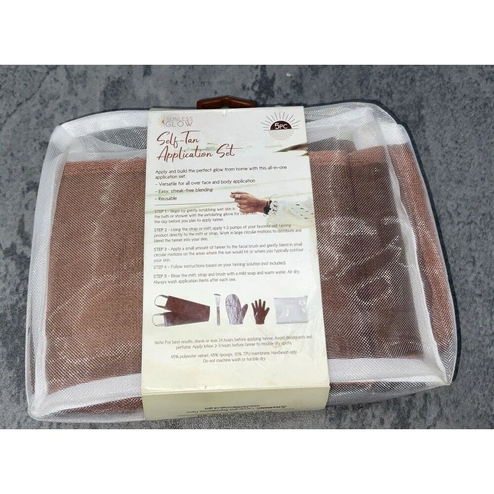 Sunless Glow 5 Piece Self Tanning Application Set